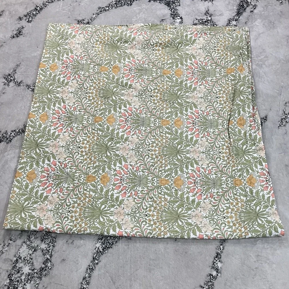 William Morris at Home Cotton Duvet Cover Floral Botanical Green Pink Bedding